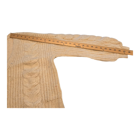 American Eagle Sweater Cardigan Womens Size Small Beige Wool Blend Cozy Layering - Picture 7 of 10